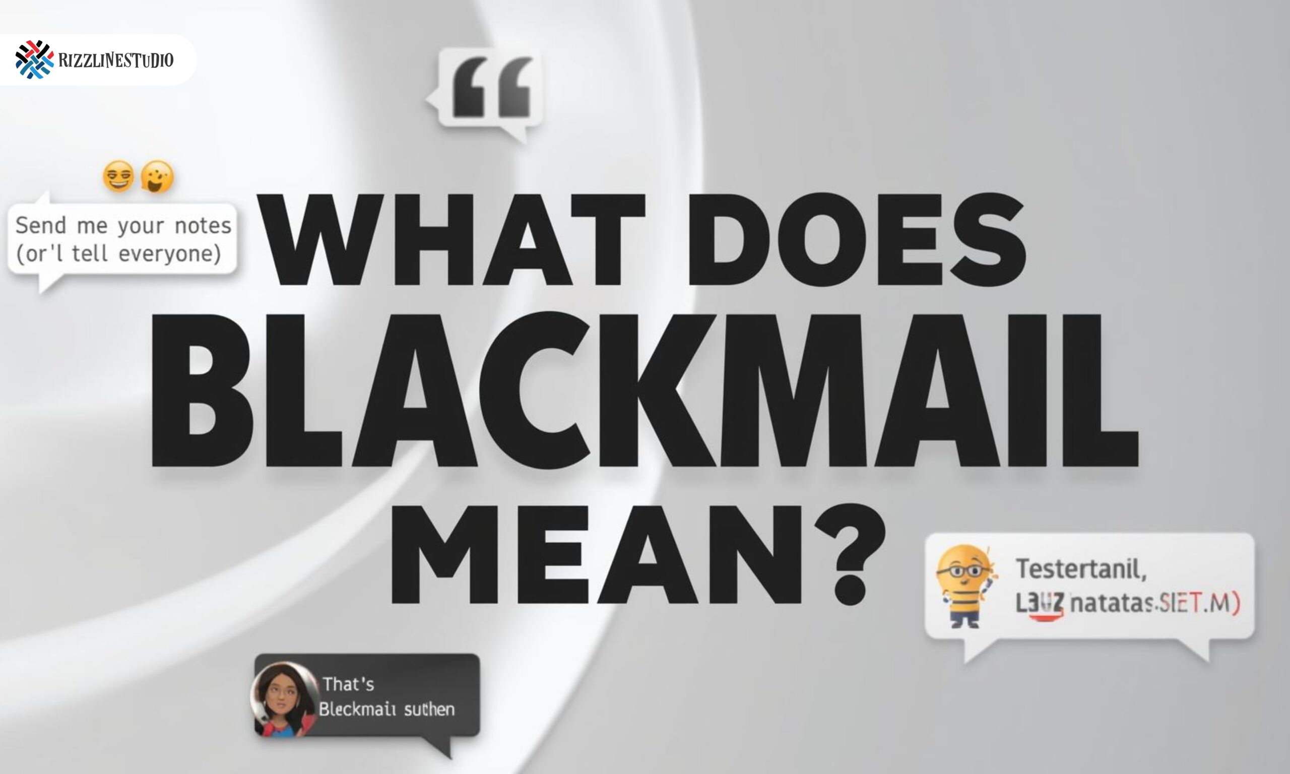 What Does Blackmail Mean?